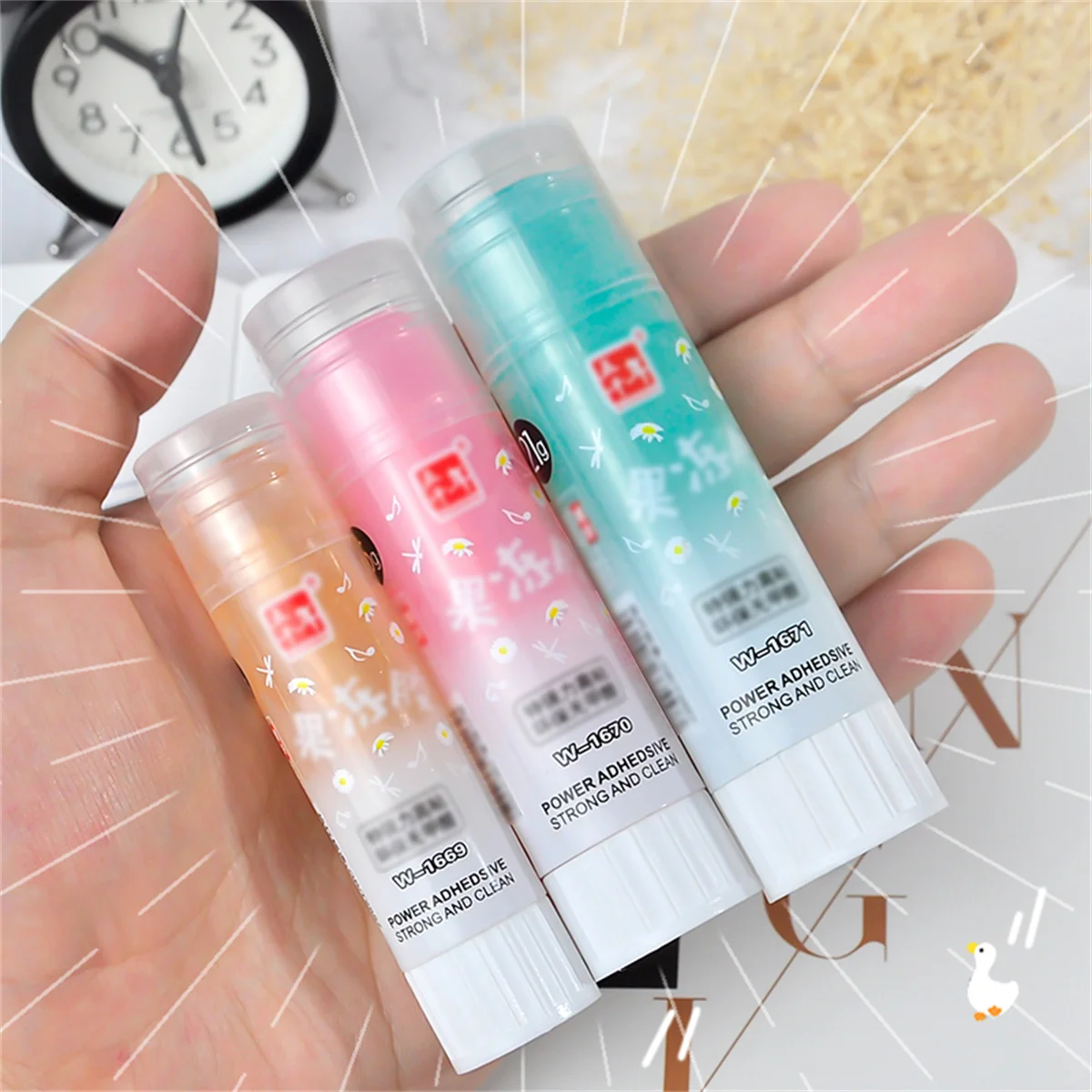 3/6/12pcs transparent jelly stick with stronger safety and stickiness, suitable for handmade use in school office stationery 5