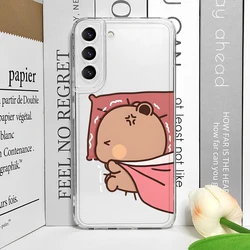 Charming DUDU BUBU Couple Cartoon Phone Case - Soft Cover, Creative Design - Samsung A22 4G (SQP - H1334T1)