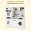 Kids Play Kitchen Toy Set w/ Water Dispenser Sink Faucet Microwave Oven Utensils 2