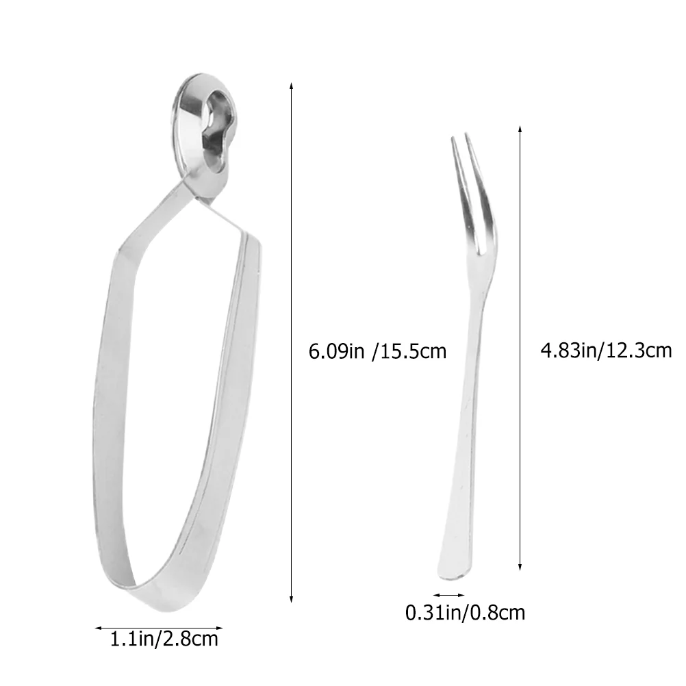 Stainless Steel Snail Tong Fork Set Kitchen Utensils Escargot Dining Tools Seafood Clip Practical Tongs Snail Forks 6Pcs
