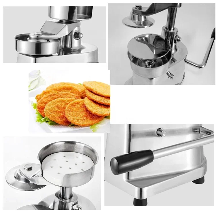 JUYOU Meat Cake Press Machine Burger Pasty Forming Machine Beef Chicken Stuffing Meat Pie Making