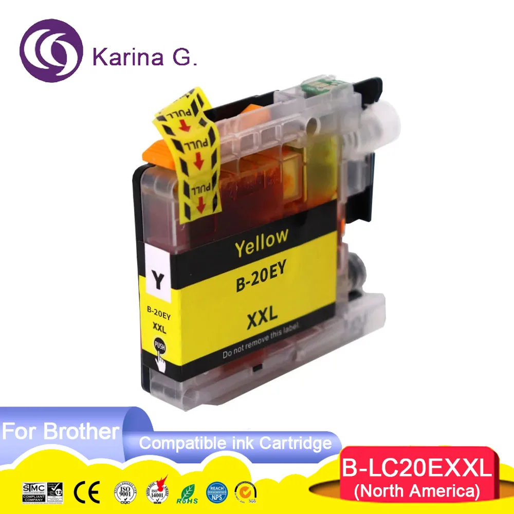 LC20E LC20EXXL Color Compatible Printer Ink Cartridge for MFC-J775DW/J775DW XL/