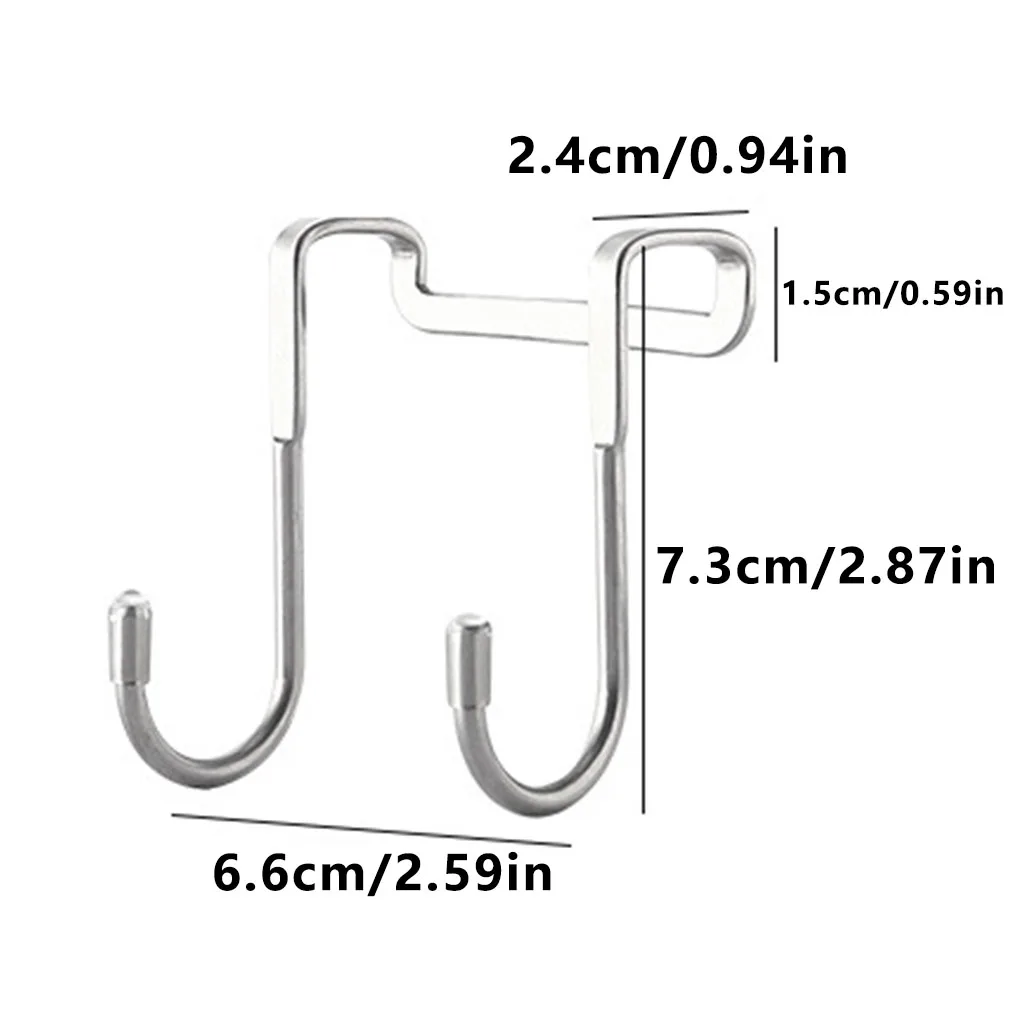 Wall Mount Hooks Multi Purpose Hooks Metal Hook 1PC S-type Door Hanger Hook Stainless Steel