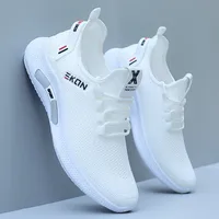 Printemps blanc chaussures décontractées respirant antidérapant marche baskets hommes chaussures en plein air 2025 confortable mode à lacets chaussures de course 3