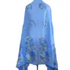 Sale 2025 New Dubai Islam Embroidered Shawl Soft Wool Jersey Hijab for Muslim Women Long Style New African Net for Spring Summer