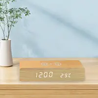 Ireless Charging Alarm Clock With 3-level Brightness Led Display  Digital Alarm Clock For Bedroom, Apartment & Desk | Easy Snooz 2