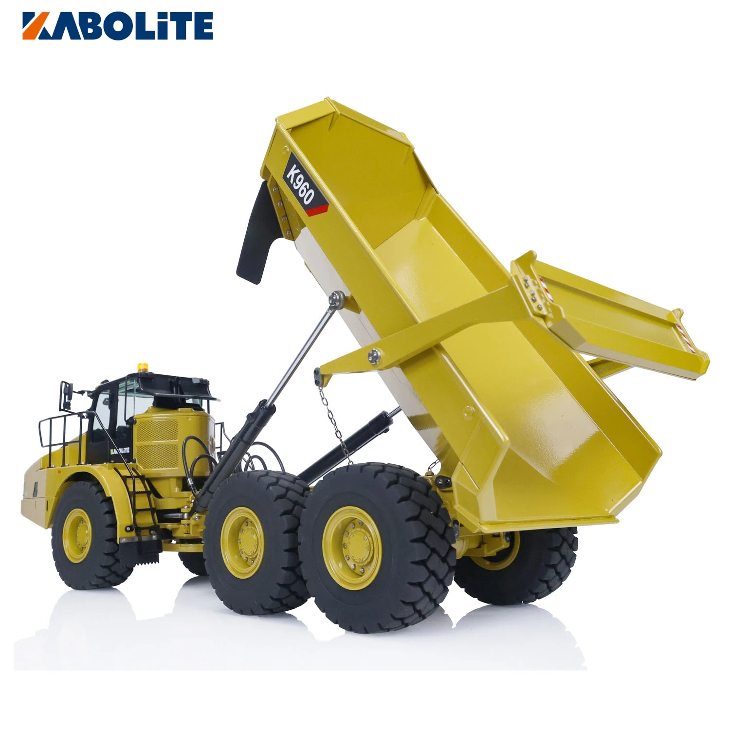 KABOLITE K960 1/20 Metal RC Hydraulic Articulated Truck 6x6 Remote Control Dumper Cars Heavy Duty Toys Machine Model Light Servo 5