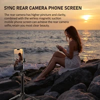 2in1 Selfie Stick Tripod Screen Sharing Device with Remote Aluminum Alloy Phone Tripod Bluetooth Remote and 270°Rotation Stand - Image 2