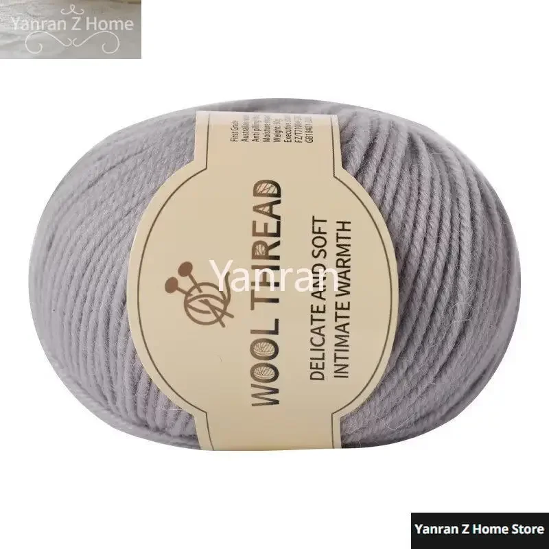 70% Australian Wool Yarn 30% Anti Pilling Four Ply Medium Coarse Hand DIY Knitting Non Pilling Wool Blended 50g Crochet Yarn 5