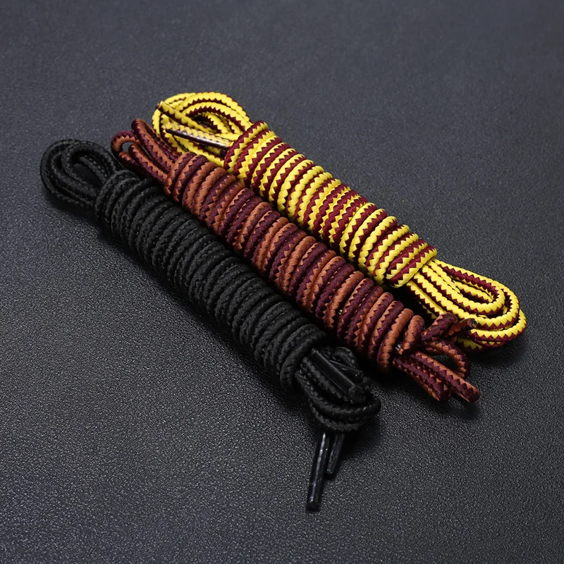 HIBERNI Kreisförmiges, gestreiftes, gewebtes Spitzen-Freizeitschuh-Spitzenseil mit 3 mm Durchmesser. Anwendbar für die Spitze von Timberland Boots – Detail 12