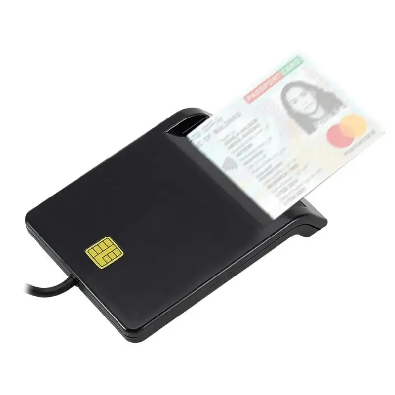Grwibeou USB 스마트 카드 리더, 은행 카드용 IC/ID EMV 카드 리더, 윈도우 7, 8, 10, 리눅스 OS용 하이 퀄리티, USB-CCID ISO 7816