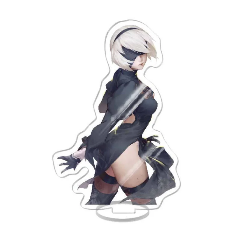 NieR:Automata 애니메이션 게임 아크릴 스탠드 모델 장난감 소녀 2B 액션 피규어 데스크 장식 플레이트 친구 팬 선물용 소장품