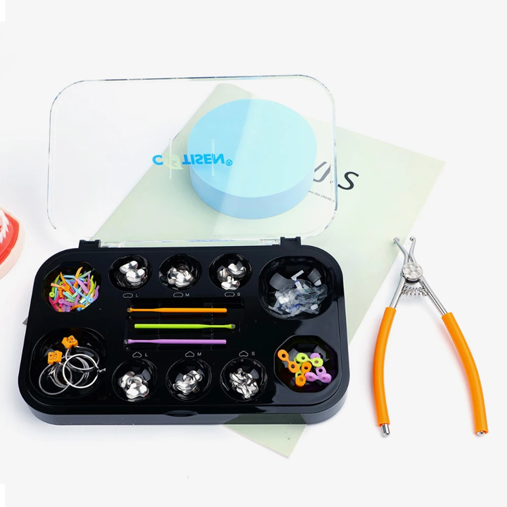 1set Oral Verbrauchsmaterialien Dental Schnitt Konturierte Matrizen Kit Dental Form Clip Oral Verbrauchs Werkzeuge