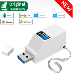 Enhanced USB Hub Adapter - High - Speed 3 - Port Extender (WHITE)