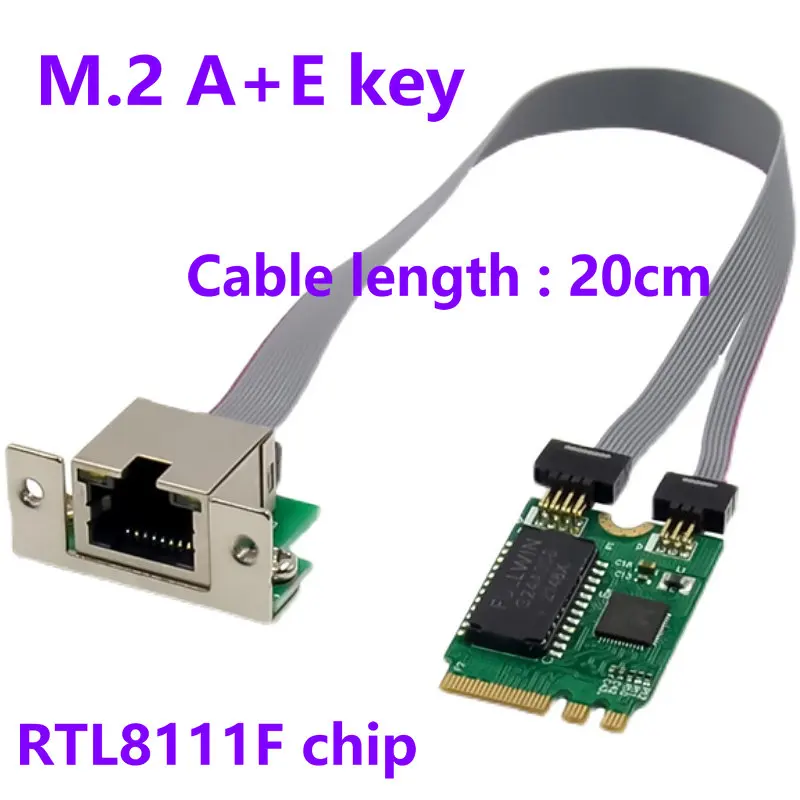 M2 Network Card M.2 A+E to Gigabit Card Single Port RJ45