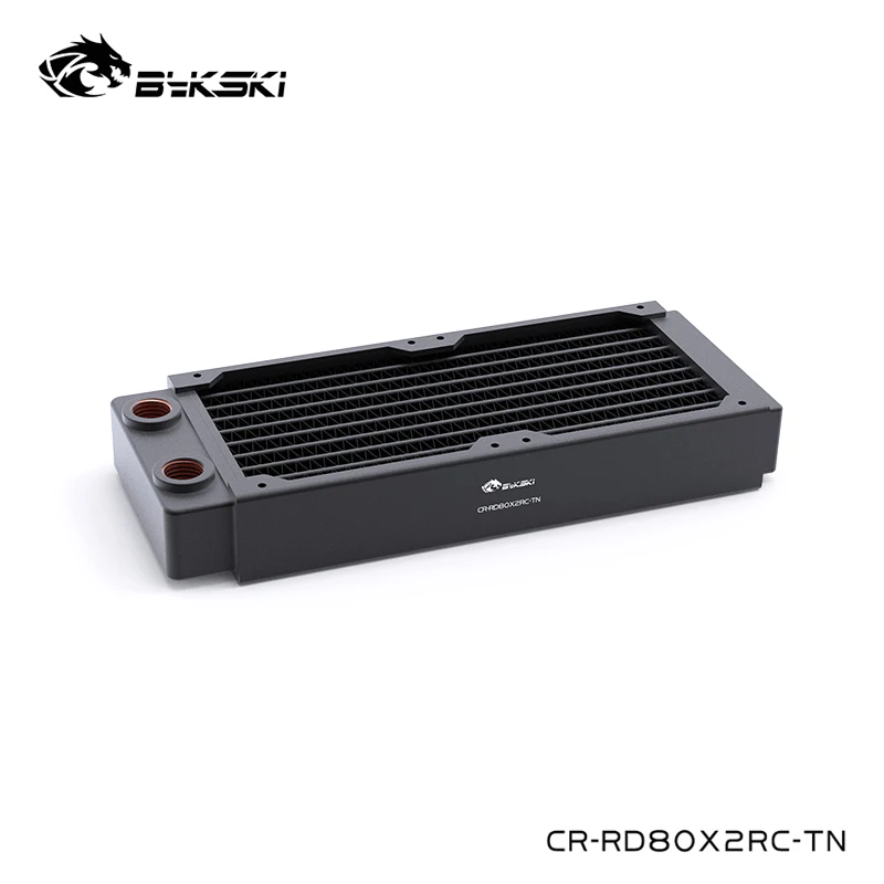 Radiador de Cobre 80 Mmx2 de Refrigeração de Água Preta de Bykski Dissipador de Calor de Cerca de 30 mm de Espessura 160 mm para o fã do Servidor 8cm Cr-rd80x2rc-tn