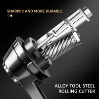 SUNWOOD X620 Metal Texture Manual Pencil Sharpener Auto Feed & Retract Large Capacity Alloy Steel Blade Gunmetal Gray Student Gi 4