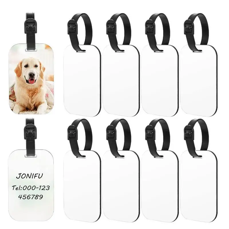 

Sublimation Suitcase Tags 10pcs Portable Heat Transfer Blank Labels Multi-use Double-Sided Printing Luggage Tags Suitcase Labels