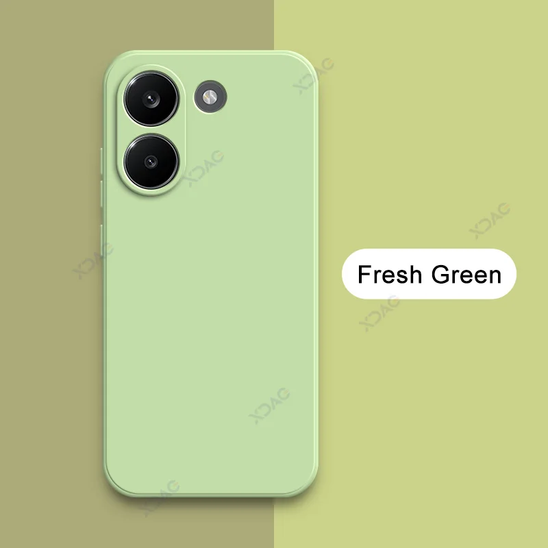 Minimalist Design Liquid Silicone Case with Camera Protection and Straight Edges