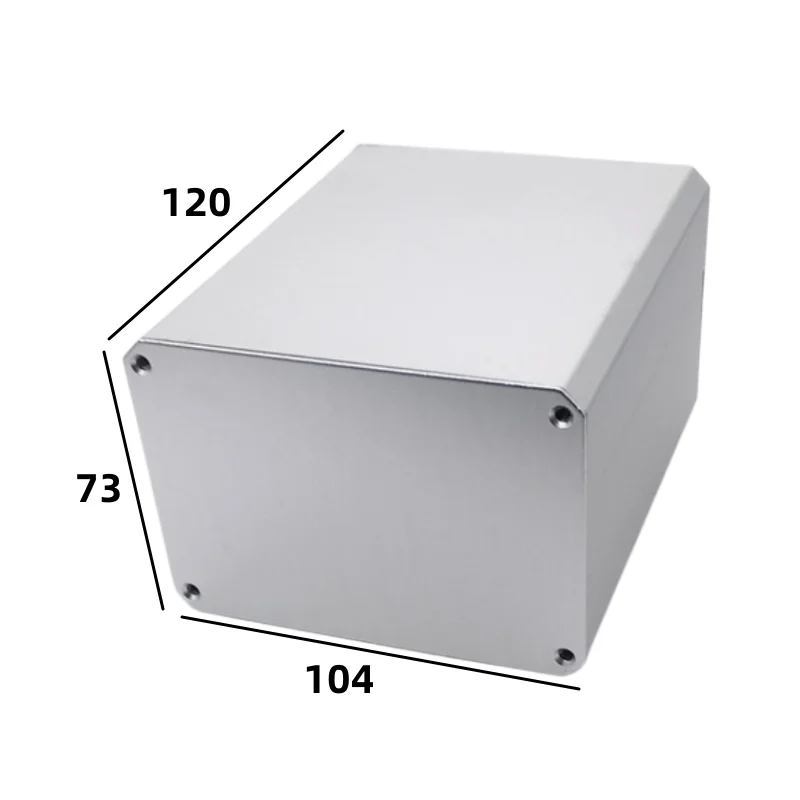 Alumínio Liga Caixas Alumínio Perfil Shell Split Bateria Caixa Placa de Circuito 120x104x73 mm