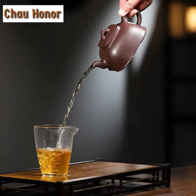 300ml Yixing Purple Clay Tea Pot Arched Pot Teapots Handmade Beauty Kettle Tea Ceremony Supplies Customized Gifts Authentic