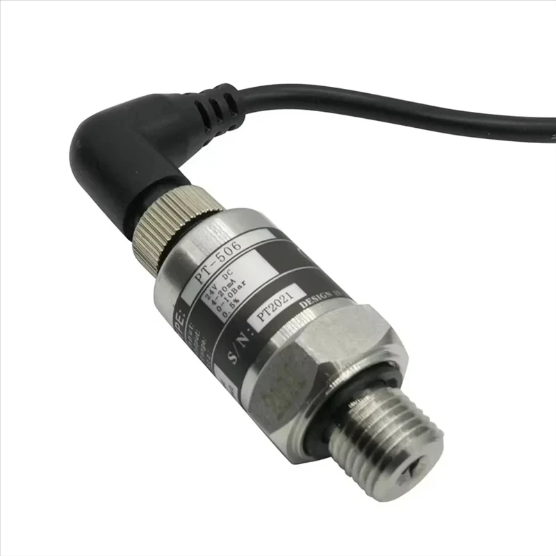 PT-506 Water Pump Pressure Sensor Transmitter 0-2.5MPa 4-20mA 24VDC G1/4 Elbow H
