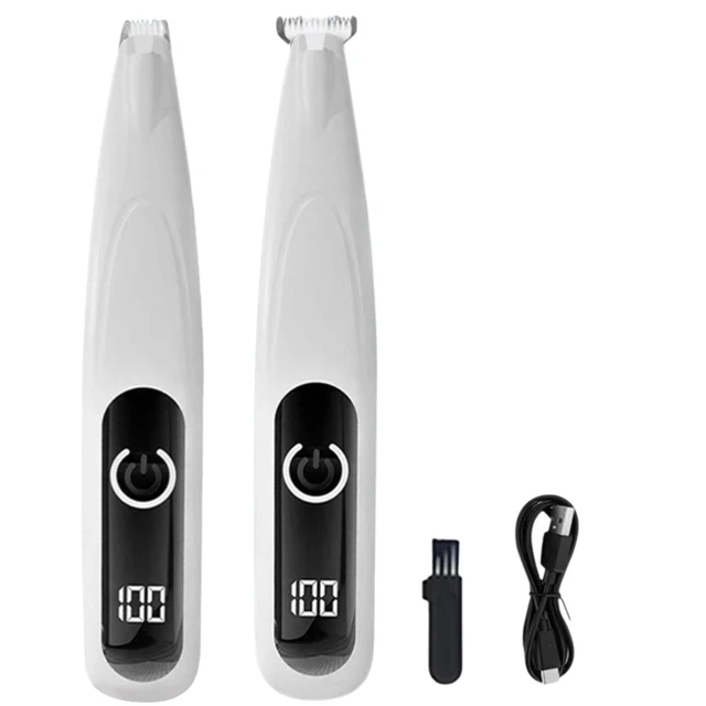 Dog Grooming Clippers with LED Light Pet Shaver Rechargeable Dog Hair Trimmer for Dogs Cats Trimming Around Paws Ears Face Rump 4