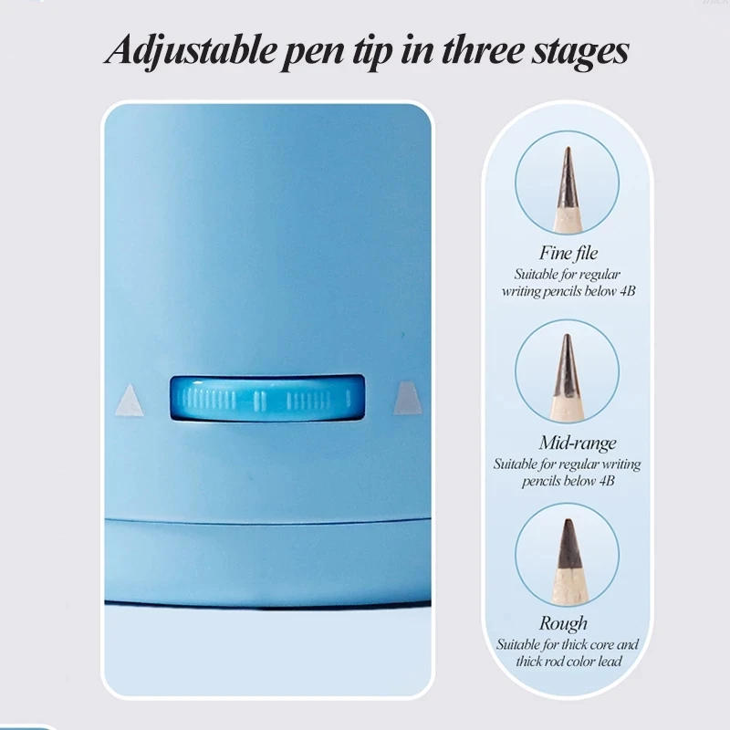 Tenwin 학생 문구 자동 연필 깎이 Type-C 우주 비행사 전기 깎이 연필 학교 좋은 문구