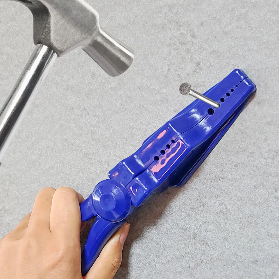 Pinza Portachiodi In Plastica Con Impugnatura Ergonomica – Protezione Dita, Supporto Per Martellare Chiodi In Sicurezza E Precisione