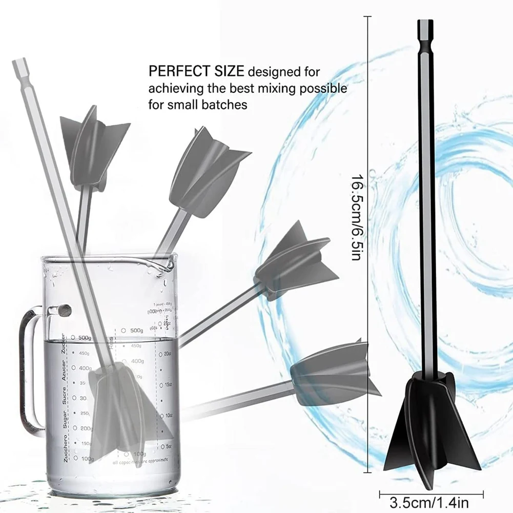 8 Pcs Resin Mixer Epoxy for Powerful Mixing Reusable Multipurpose Epoxy for Drill and Paint Mixer Drill