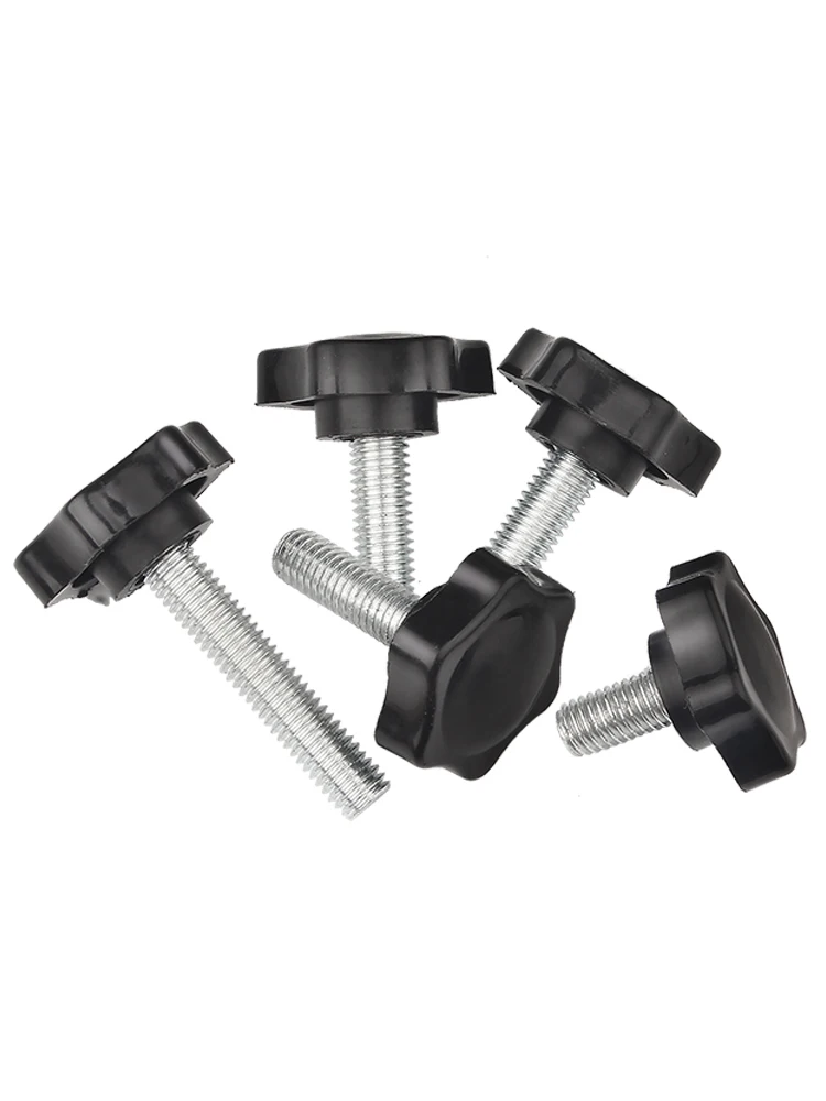 10 Dadi A Stella M6 In Plastica Nera - Maniglie Con Filettatura Interna Per Mobili E Armadi - Foto 6