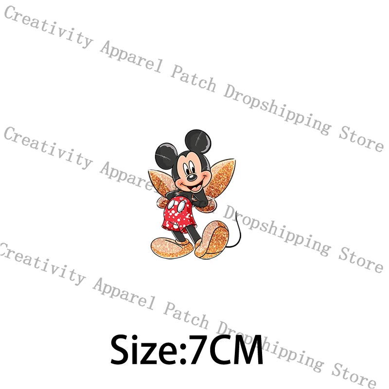 Disney Mickey Minnie Mouse Fusible Patch Stickers for Clothing
