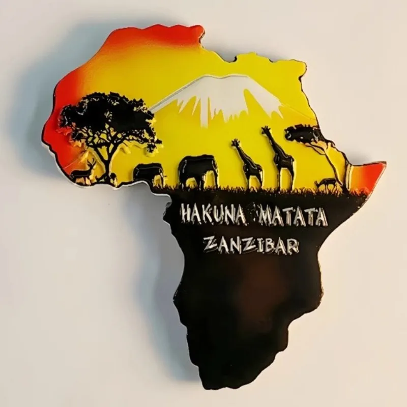 Africa Fridge Magnets Tanzania Travelling Souvenirs Kenya Zanzibar Kilimanjaro Refrigerator Stickers Home Decor Wedding Gifts magnetic fridge magnets magnetic sticker magnetic fridge stickers