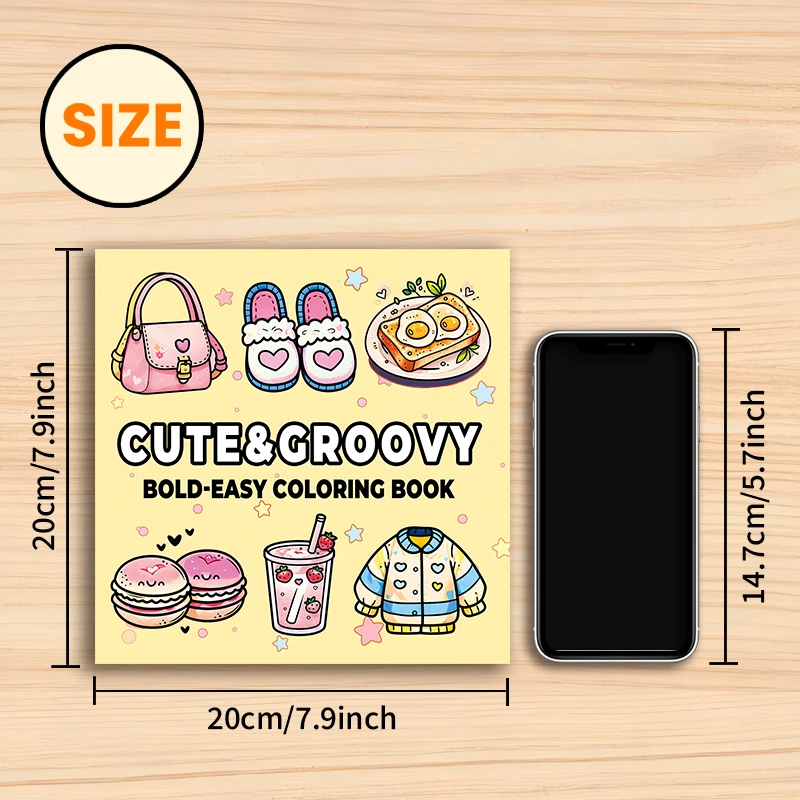 CUTE & GROOVY Bold-easy Patterns Coloring Book for Adults Cute Drawing Book Perfect Gift for Party and Birthday 3