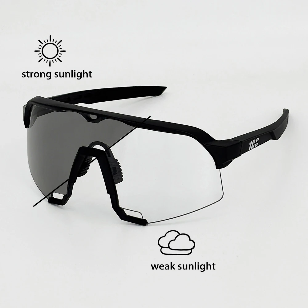 Photochromic Cycling and Sports Fashion Sunglasses for Outdoor and Road Activities