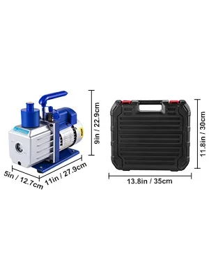 Side view of 4.8 CFM vacuum pump