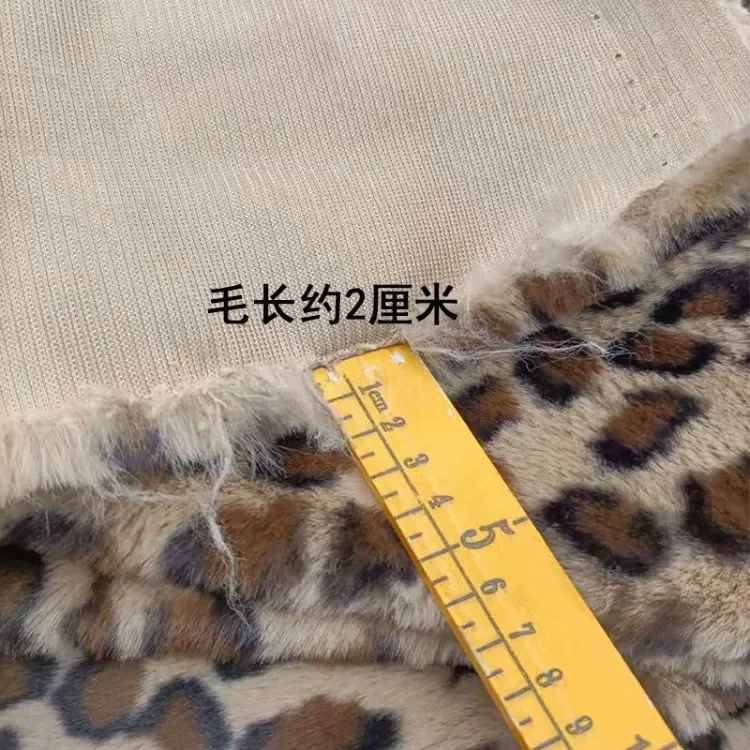 INS Imitation Otter Rabbit Hair Fabric Leopard Pattern Zebra Pattern Animal Pattern Fur Fabric Scarf Carpet Clothing DIY Fabric