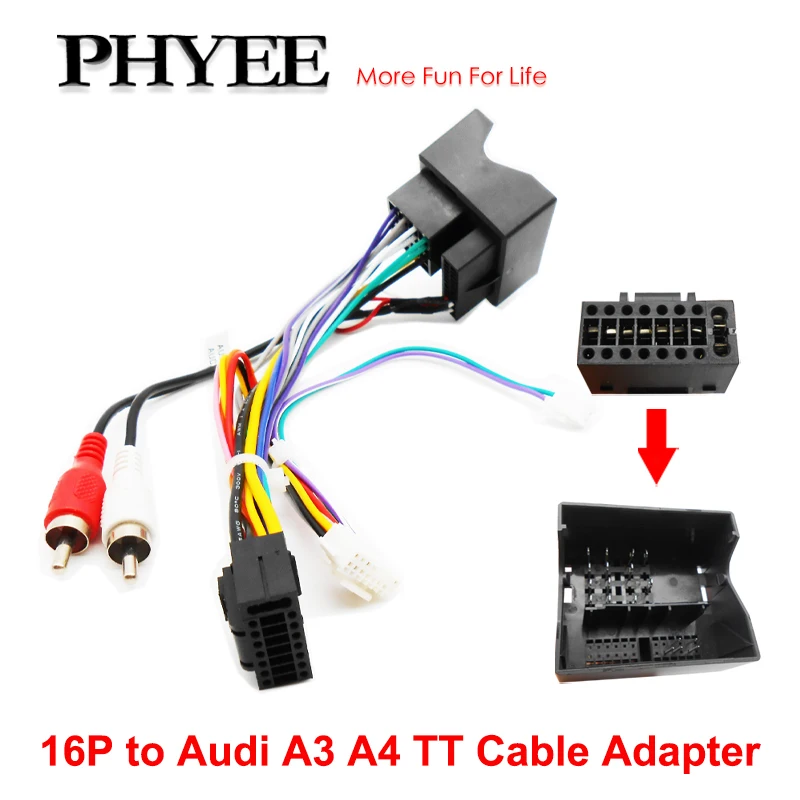 Car Radio Wiring Harness 16 Pin Plug Quadlock Female Connector Android