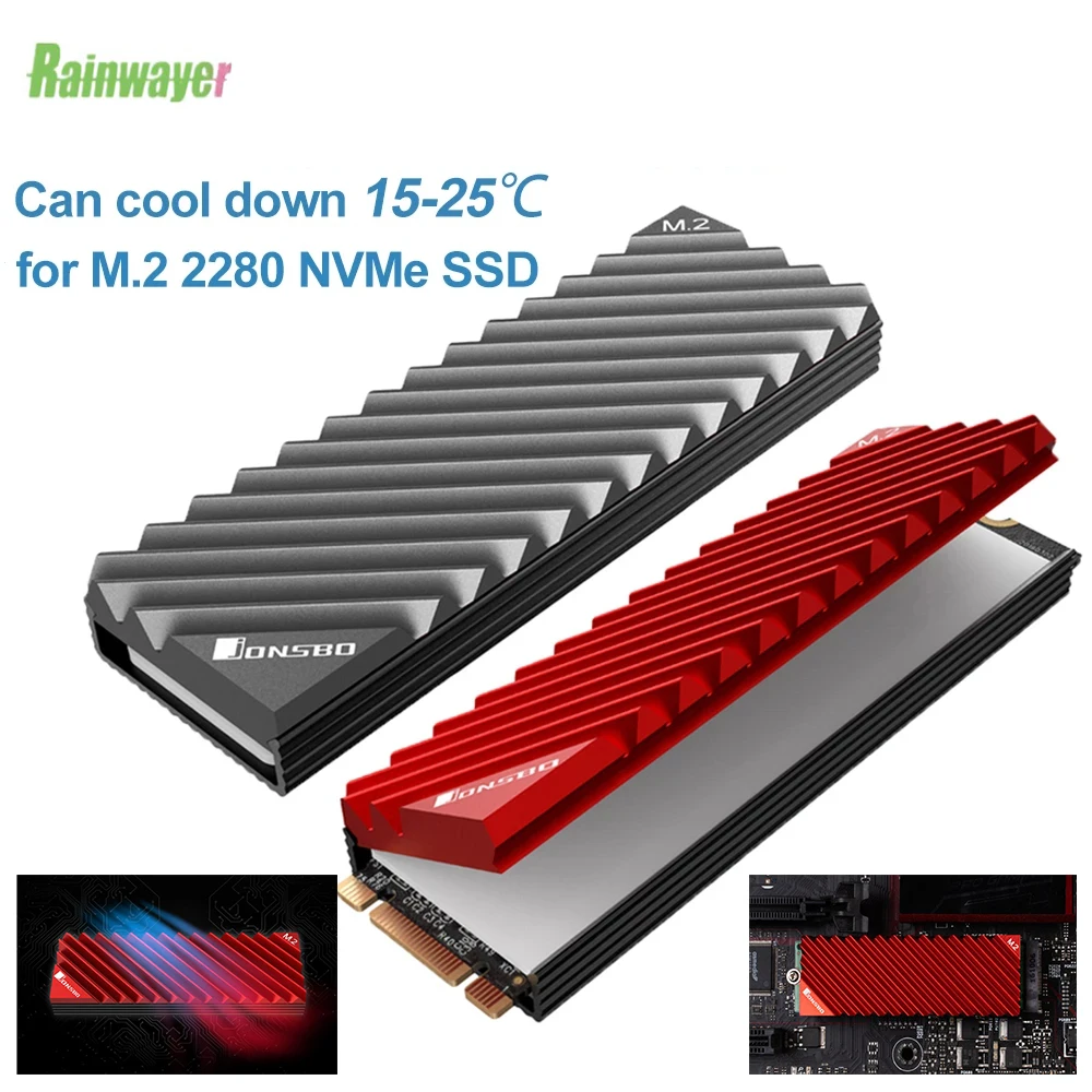 M.2 SSD 방열판 라디에이터 NVME NGFF M.2 2280 솔리드 스테이트 하드 디스크 알루미늄 방열판 방열 데스크탑 ...
