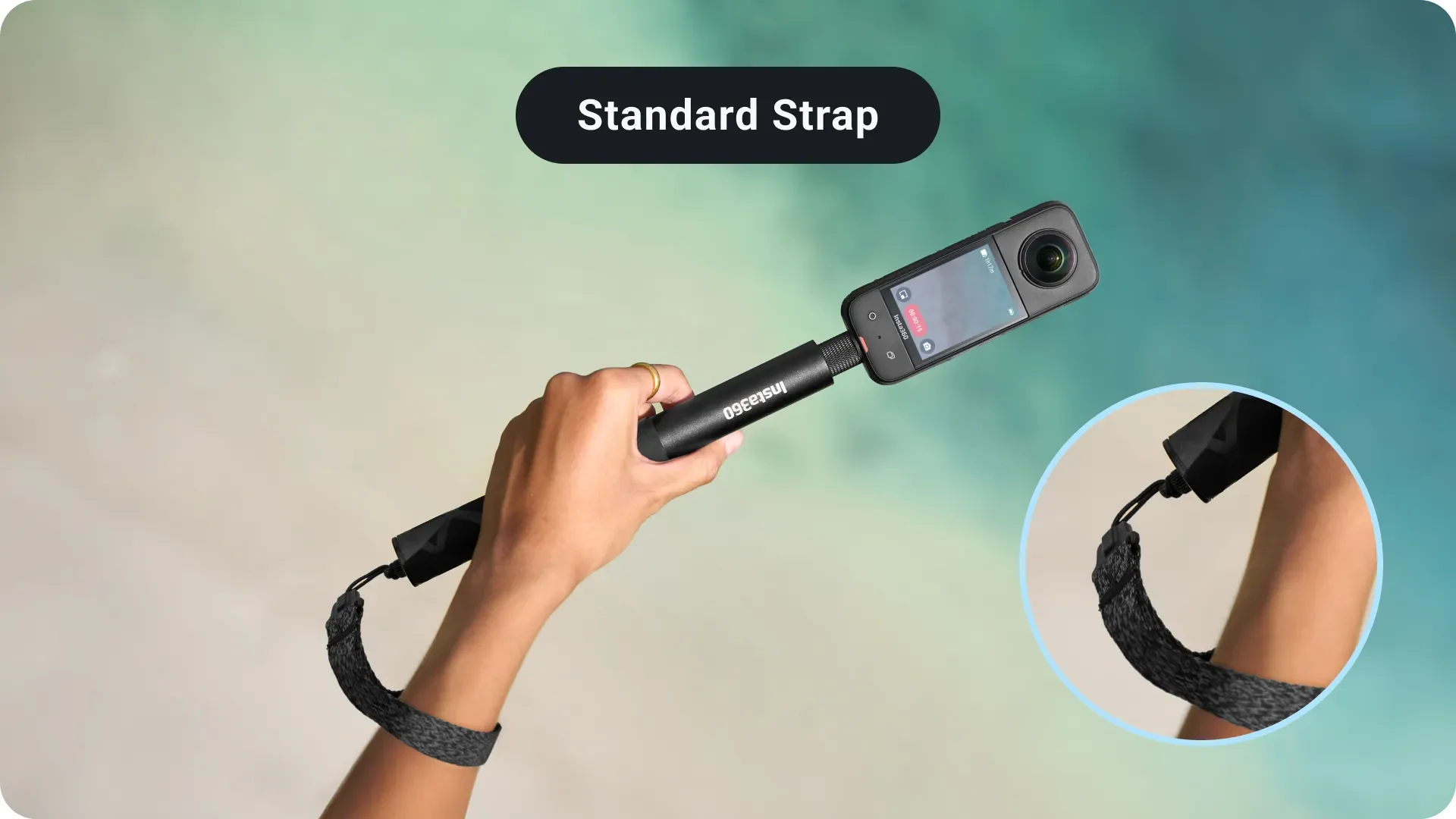 Description Picture 3 of itemInsta360 Selfie Stick Wrist Strap For Insta360 X4 Ace Pro GO3 X3 ONE RS (Twin/4K) GO 2 ONE X2 for Insta 360 Original Accessory