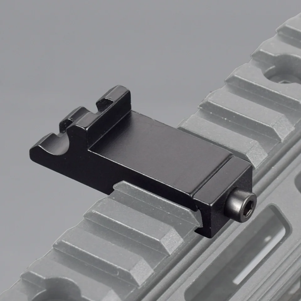 GLECTICAL Tactique Montage pour Rail Décalé, Support de Rail Décalé Picatinny à 45 Degrés avec 6 Fentes, Base de Monture pour Adaptateur de Rail Weaver/Picatinny