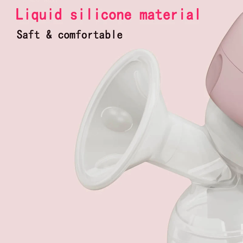 Electric Breast Pump with LED Screen, Milk Puller for Breastfeeding, Low Noise, Milk Bottle, BPA Free, 180ml