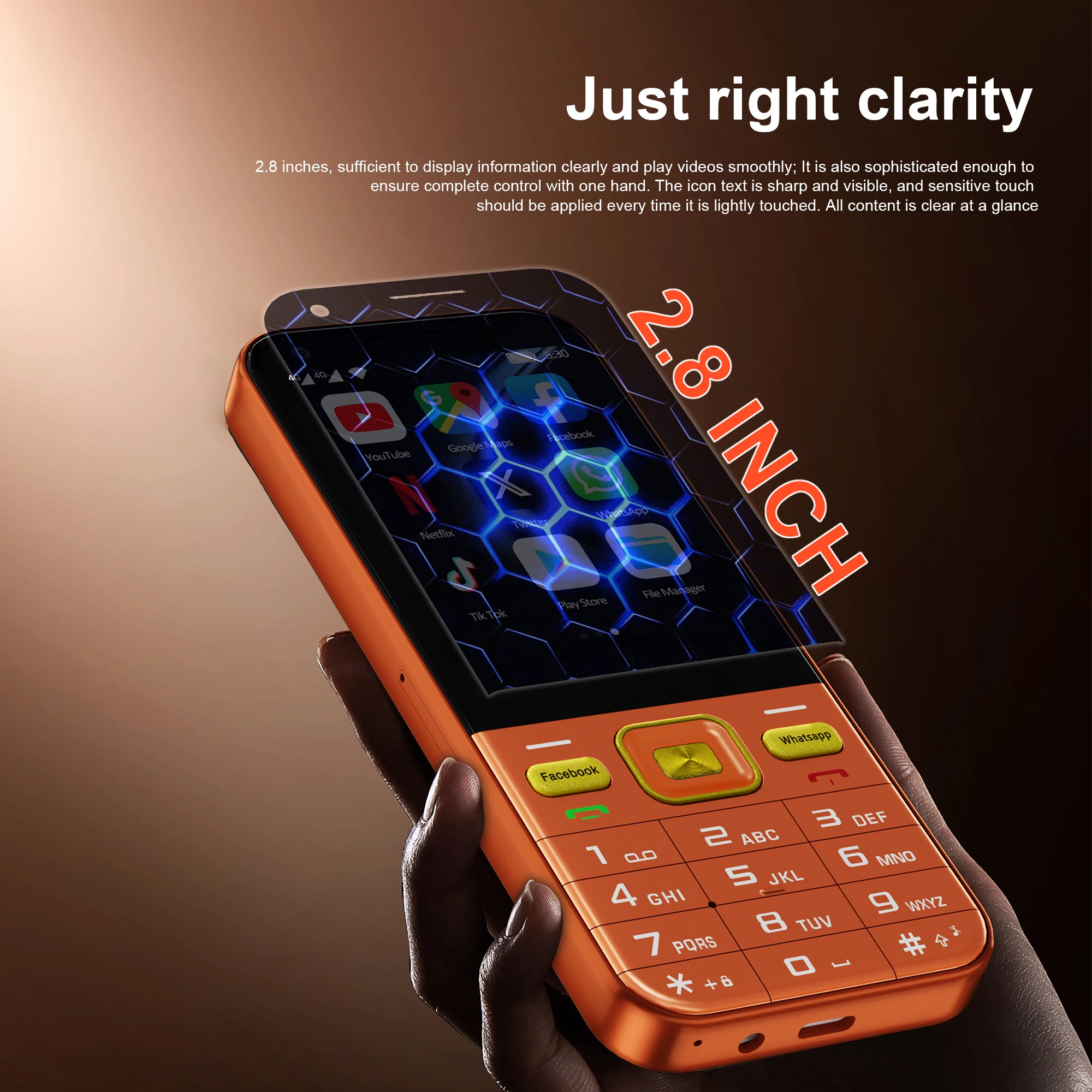 SERVO F8 Ultra 4G Smartphone Dual SIM Standby Android 8.1System 2GB+16GB Facebook Flashlight WiFi 2.8" Touch Screen Button Phone