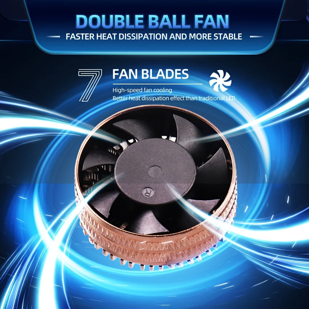 Canbus No Error LED H4 High Low Beam All In One 250W Two-sided CSP Chip 6500K Fast Heat Dissipation Copper Plate Fan Cooling