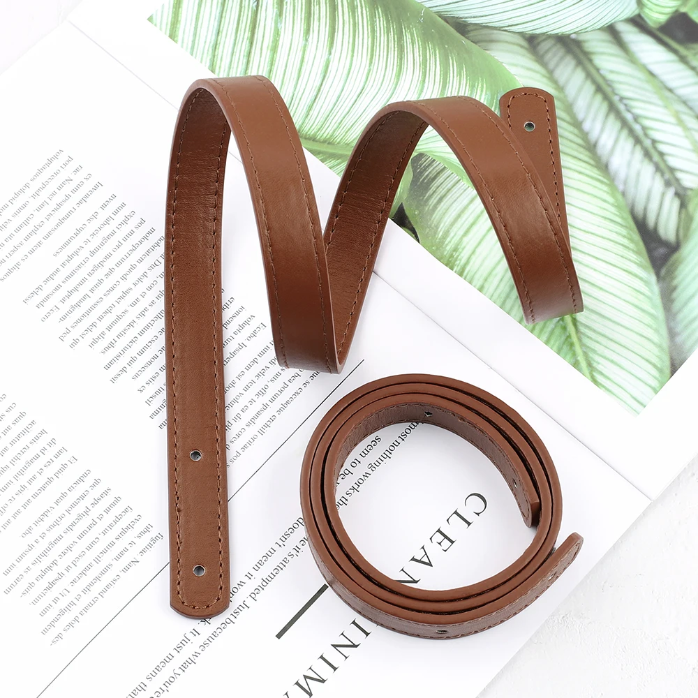 1 Pair 70cm PU Leather Purse Strap Handbag Handle Replacement Shoulder Handbag DIY Solid Color Sewing Strap Bag Accessories