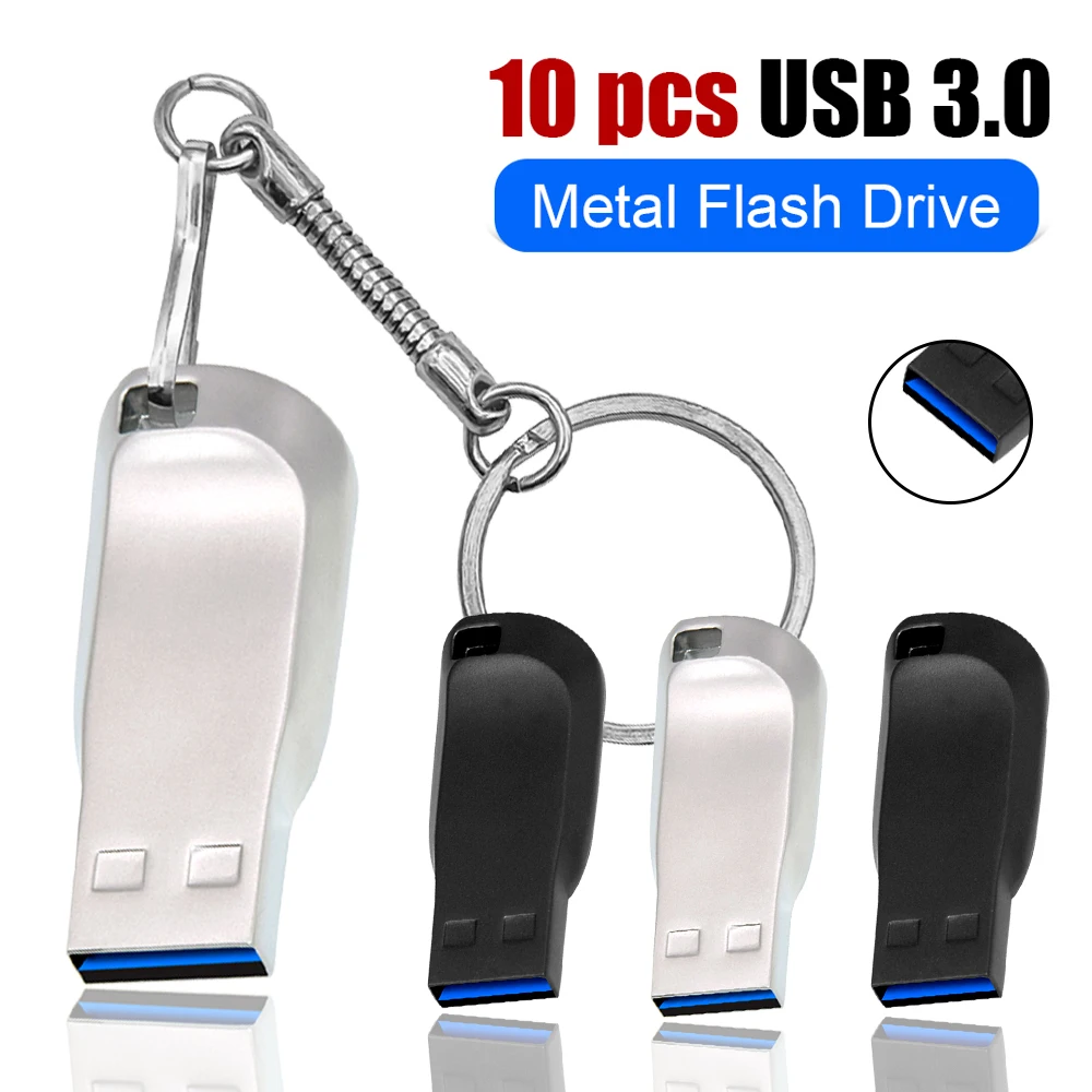 

10pcs Wholesale Metal USB 3.0 Flash Drive 64 gb pendrive 16GB 32GB Pen drive 128gb Memory Stick 64gb Pen Drive usb Free Shipping