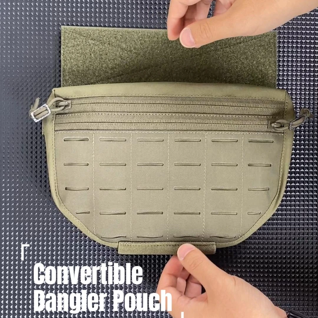 Double Layer Outdoor EDC Pack Men Tactical Molle Waist Pouch Nylon Vest Hang Pouch Fanny Pack Camping Hunting Accessories Bags 4