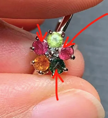 New Arrival Natural Tourmaline Stone Rings Female  Jewelry For Women Gift Copper Cute