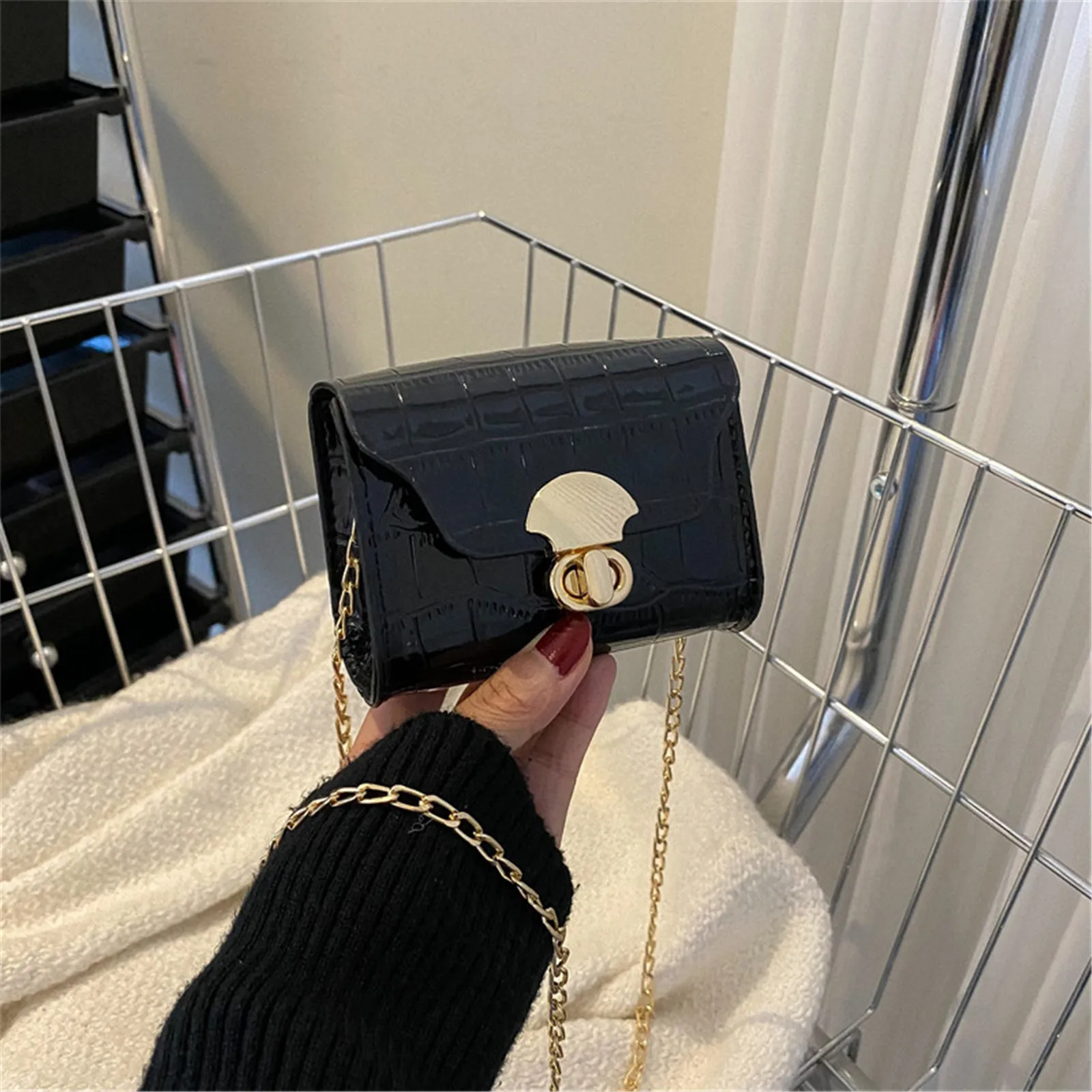 

Женская сумка через плечо из ПУ кожи, модный Дамский кошелек для мелочи в Корейском стиле, однотонная Повседневная маленькая квадратная сумочка, миниатюрный клатч для мелочи