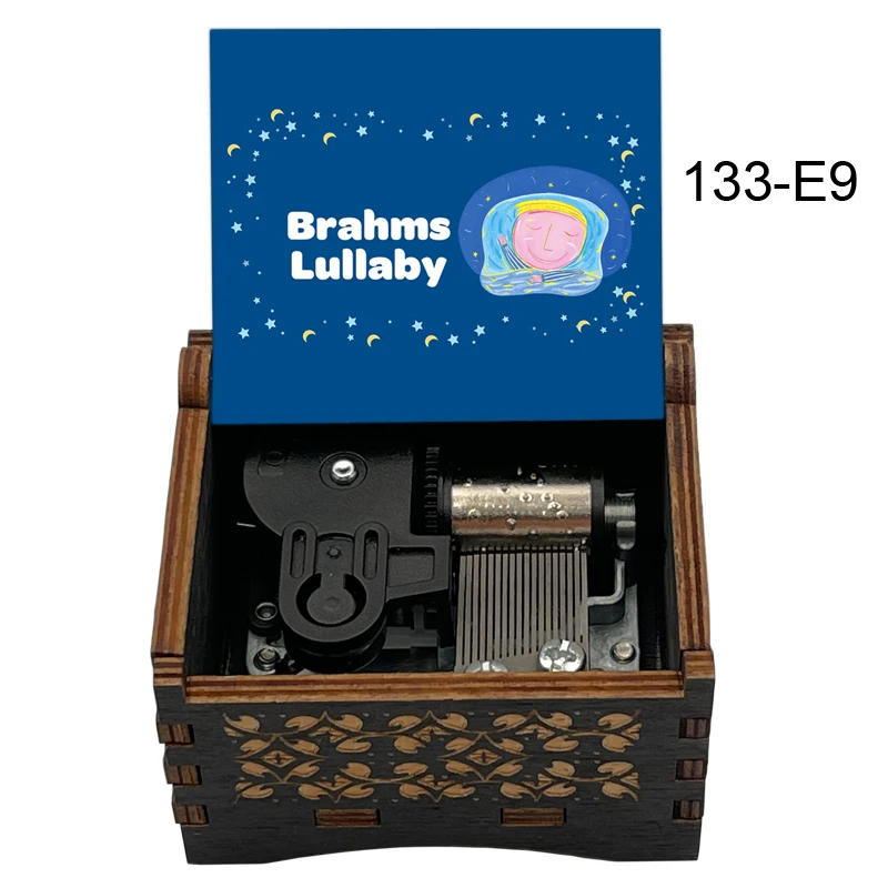Brahms Lullaby Music Box Boys Girls Sleeping Melody Wind UP Silver Movement Birthday Cute Gifts 2